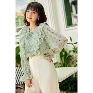 Olv - áo liti flower ruffle top
