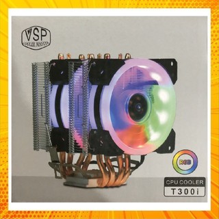 Quạt Tản Nhiệt CPU VSP Cooler T300i với 2 Fan LED RGB.