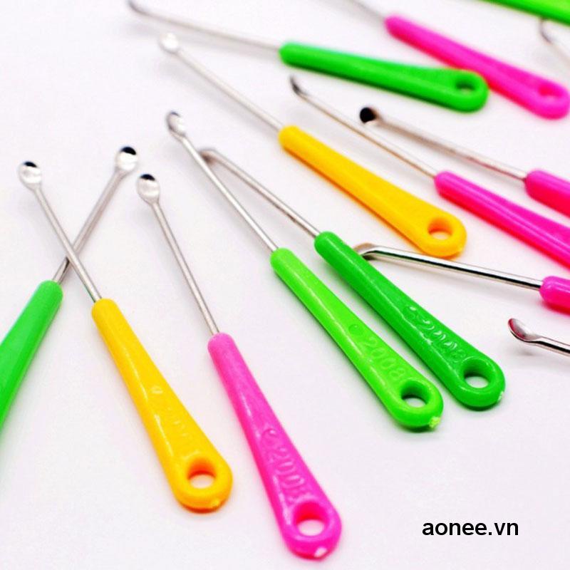 [aonee.vn] Muỗng Kim Loại Tay Cầm Nhựa Màu Sắc Đơn Giản Và Thiết Thực