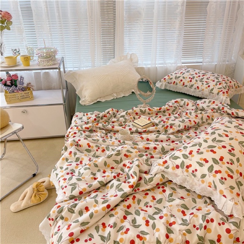 Set Chăn Ga Đũi Trần Bông Cao Cấp Mềm Mát 9 Mẫu Cực Xinh (Shinbedding_decor)