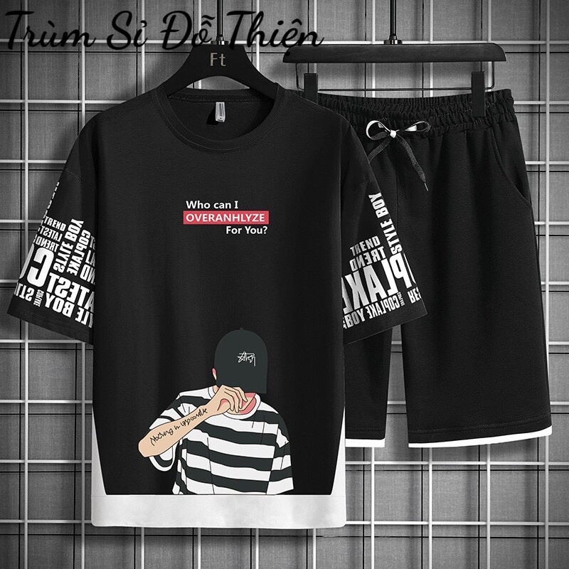 Bộ mặc nhà nam WHO I CAN mùa hè- độ bộ cộc tay siêu mát thể thao tập gym đều đẹp