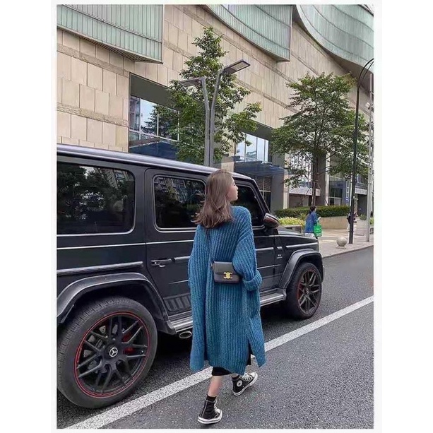 Áo choàng len dáng dài