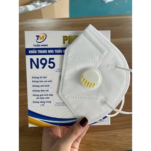 Hộp 10 Cái Khẩu Trang N95 có Van - Khẩu Trang Y Tế 5 Lớp - N95 Kháng Khuẩn chống bụi mịn