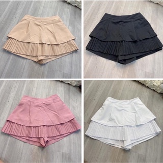 CV2 Chân váy tầng xếp ly cạp cao (lưng kéo) có quần trong Bigsize 55-90kg L/XL/XXL
