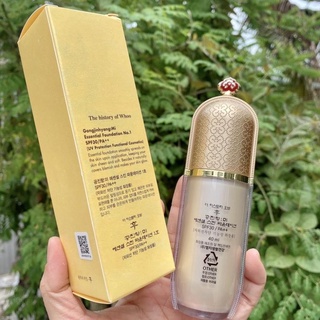 Kem Nền Đông Y Che Khuyết Điểm Whoo Essential Foundation 40ml - Chống Lão Hóa, Dưỡng Ẩm, Che Phủ Tối Đa