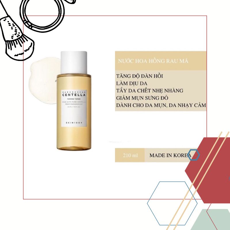 Toner Rau Má Dịu Nhẹ Skin1004 Madagascar Centella Toning Hàn Quốc dung tích 210ml