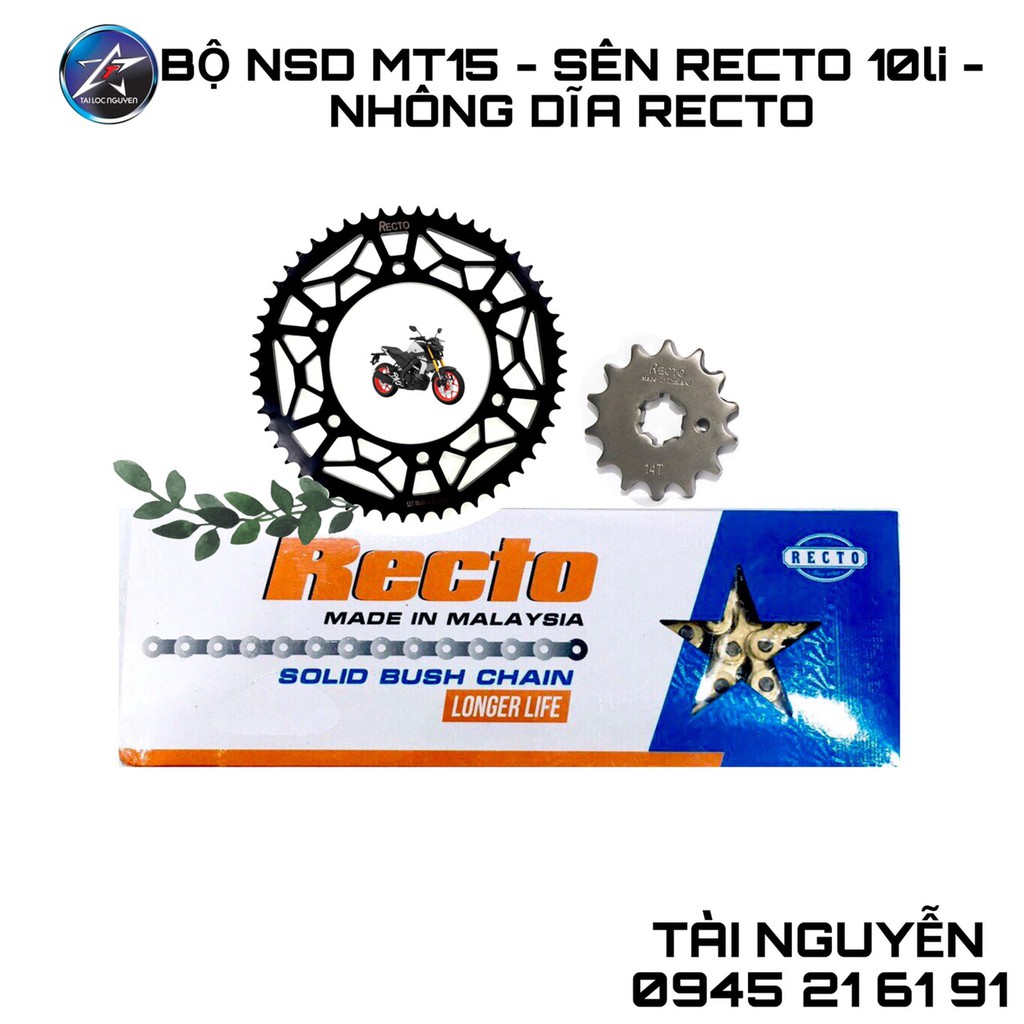 BỘ NSD MT15 - SÊN 132M - NHÔNG DĨA RECTO 52T
