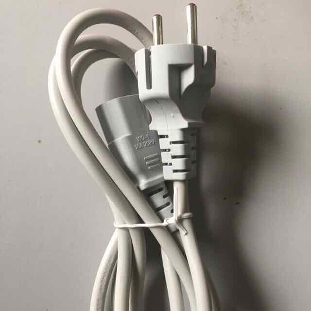 Dây nguồn máy tính pc , dây nồi cơm điện 2 chấu  màu xám dài 1,5M hàng chuẩn chất lượng Hana668