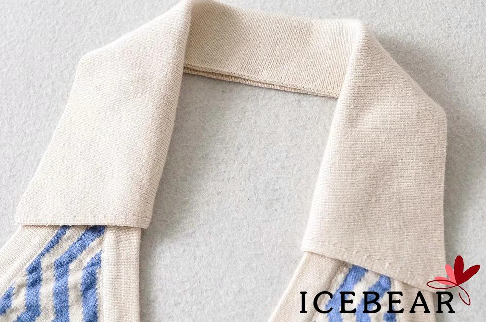 Áo Dệt Kim Nữ Không Tay Cổ Chữ V Viền Cổ Lượn Sóng | BigBuy360 - bigbuy360.vn