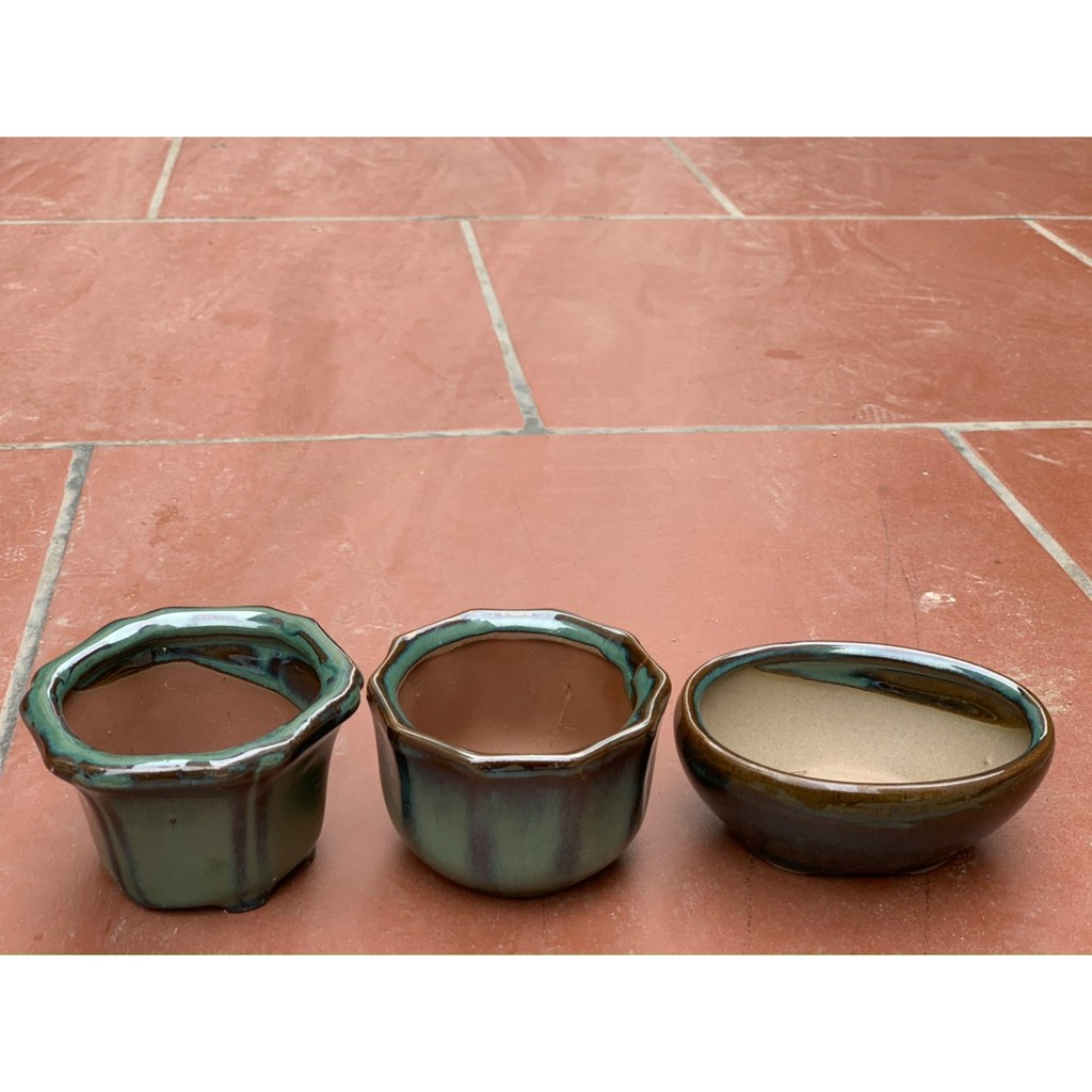 Chậu sứ trồng cây, bon sai, sen đá mini