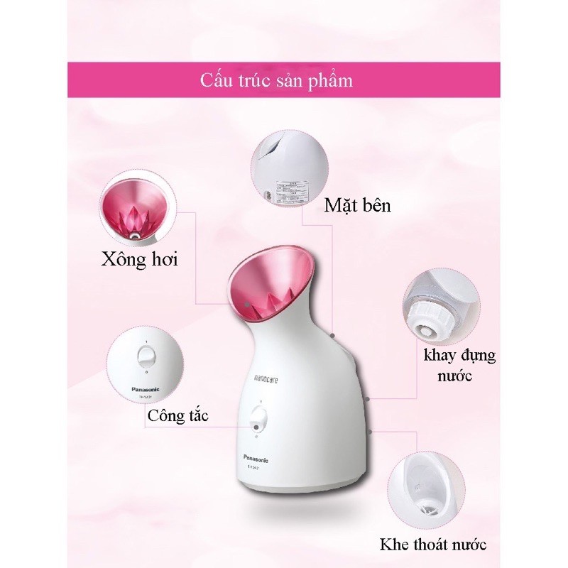 Máy Massage Xông hơi Da mặt Trắng da Sạch mụn Panasonic Công nghệ Nano