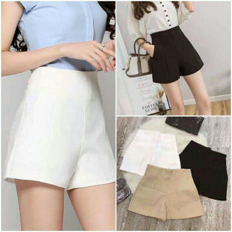 quần đùi kaki nữ ống rộng