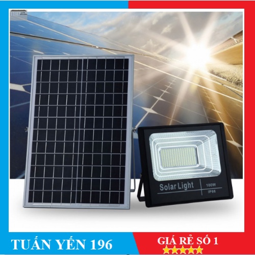 Đèn led pha năng lượng mặt trời 100w hàng chất lượng cao