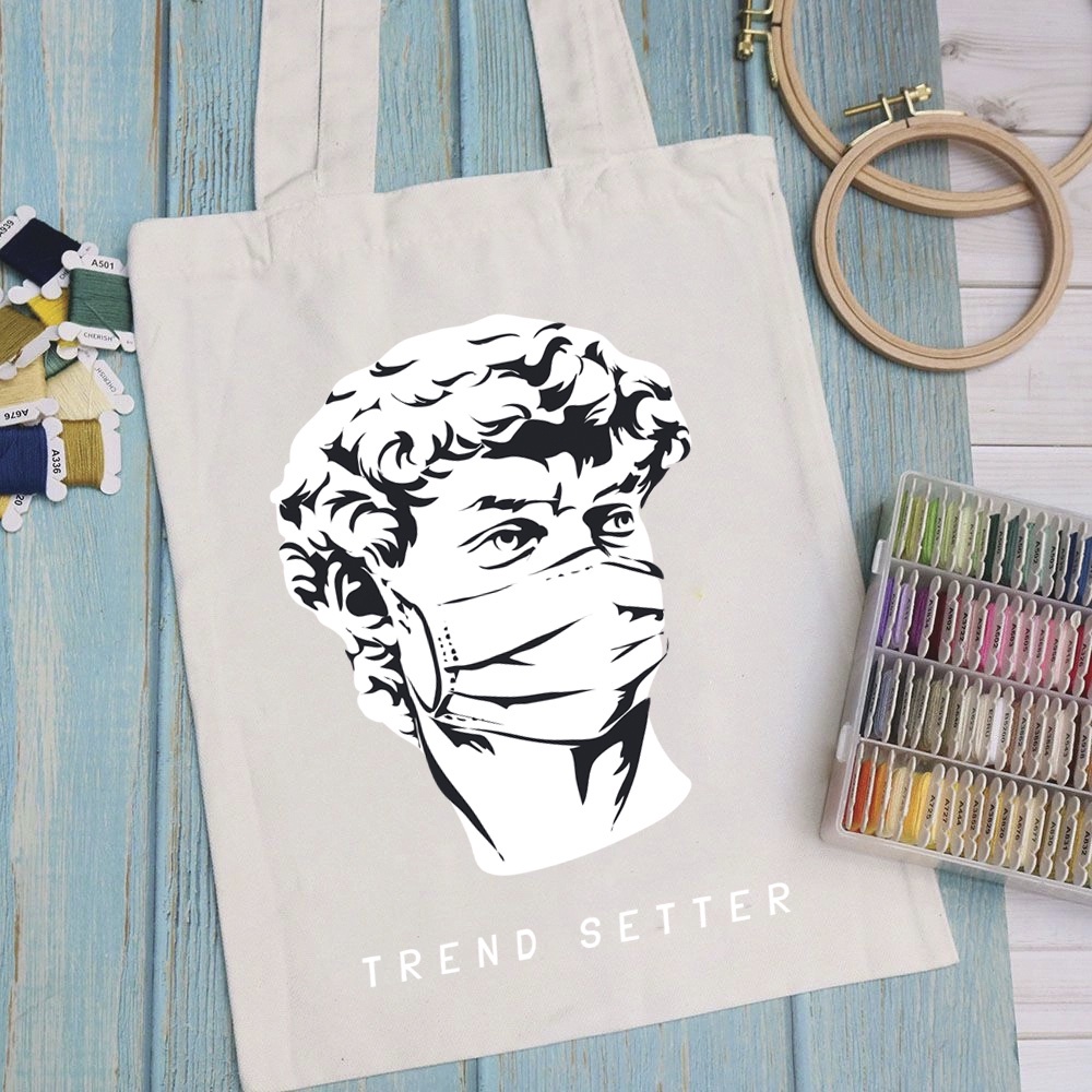 Túi vải túi Tote TEDDY ART - Mẫu 11 vải canvas dày đẹp cho nữ có khóa miệng đi học đi chơi. In hình theo yêu cầu