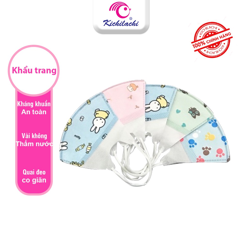 Khẩu trang trẻ em Kichilachi 3D Mask kháng khuẩn, an toàn cho bé