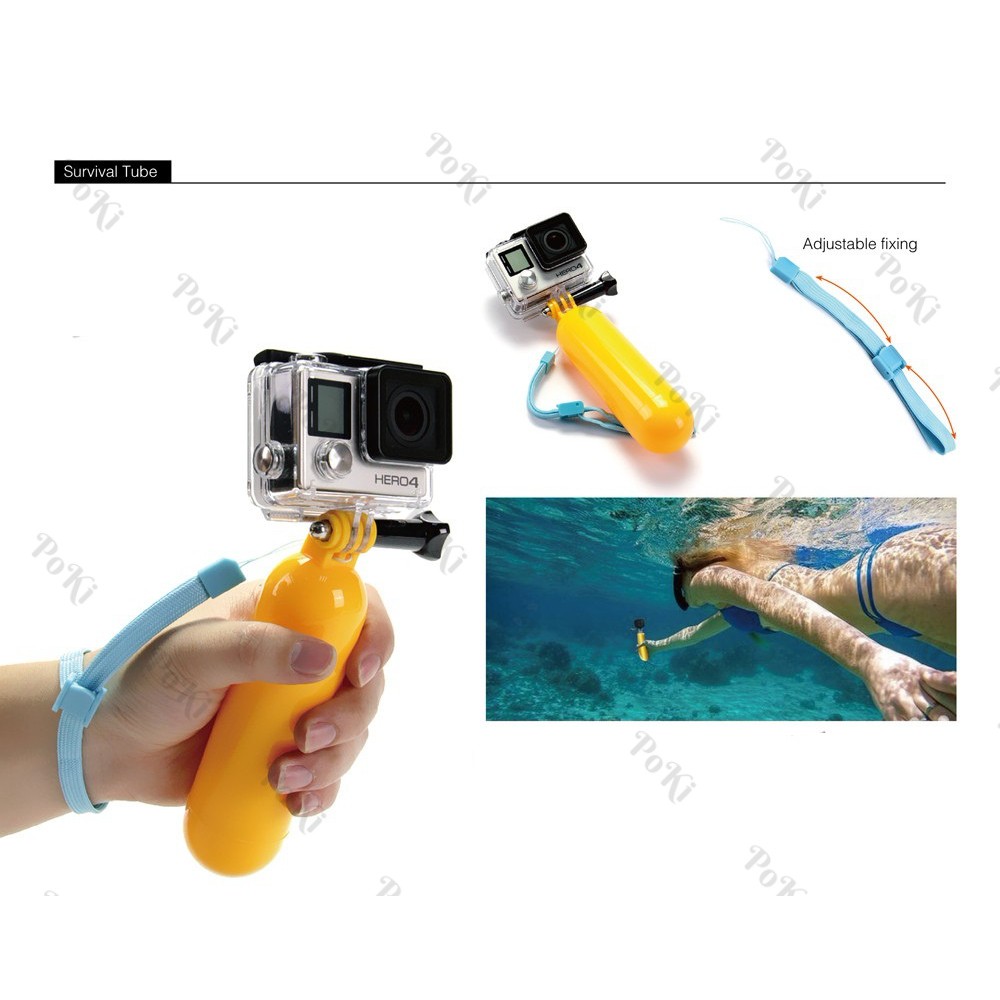 Bộ phụ kiện GOPRO, SJCAM 7 in 1 + FREE 1 phao nổi gắn camera, hàng thể thao chuyên dụng cao cấp cho dân phượt - POKI