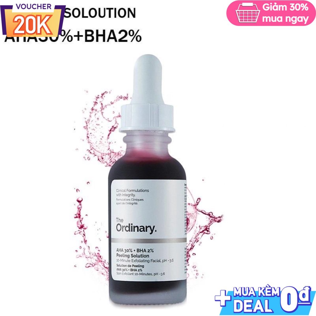Serum The Ordinary AHA 30% + BHA 2% Peeling solution 30ml - Tẩy da chết ordinary