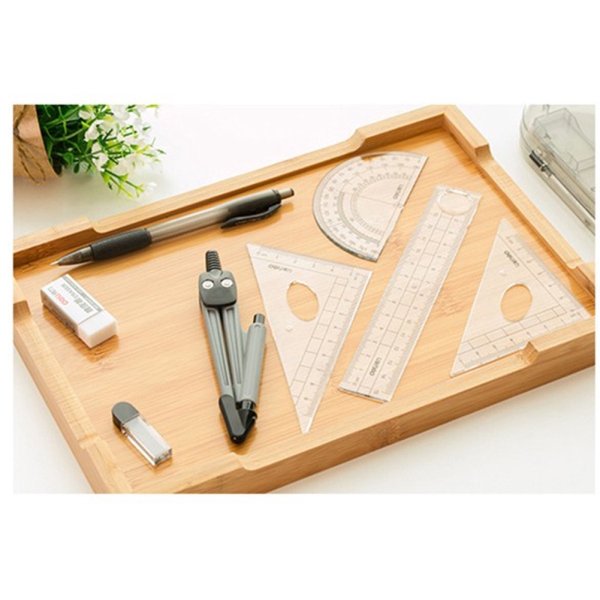 Set 8 dụng cụ học tập có compa thước kẻ tiện lợi dành cho học sinh