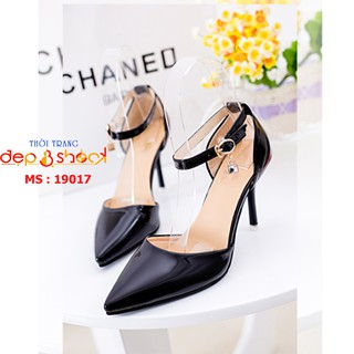 Sandal cao gót bit mũi gót nhọn 7 phân có big size MS19017