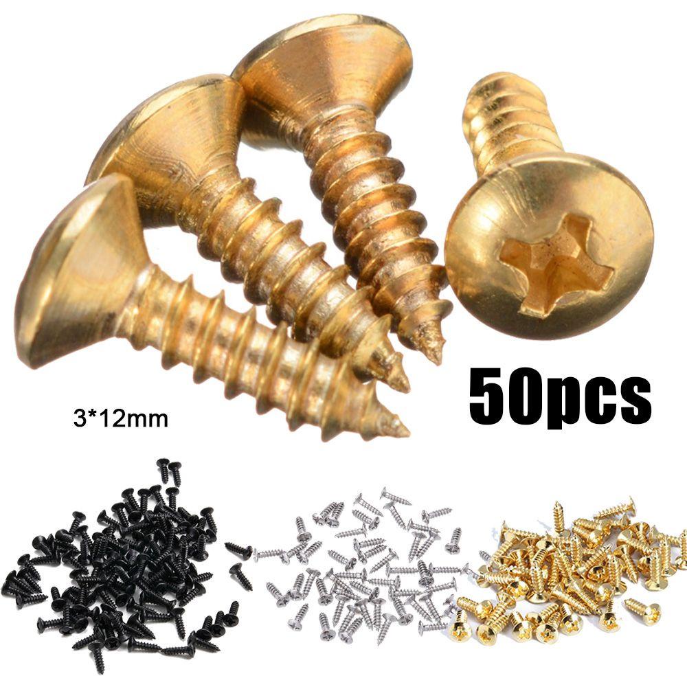 Set 50 Miếng Bảo Vệ Miếng Gảy Đàn Guitar Màu Vàng / Bạc / Đen DIY