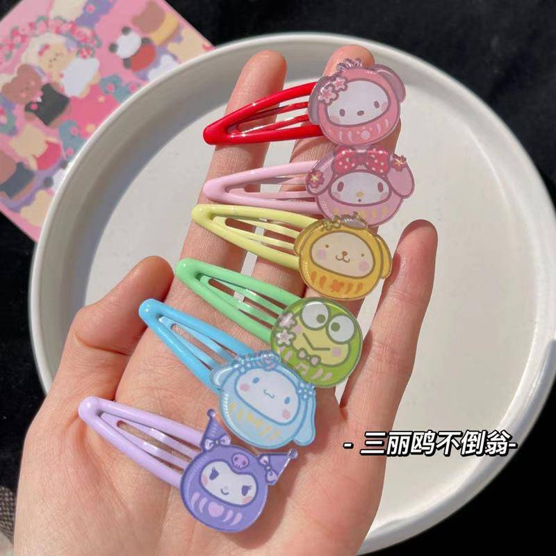 Kẹp Tóc Hình Chú Chó Yugui / Kuromi / Trái Tim Hoạt Hình Sanrio Tumbler BB Ins Ngọt Ngào Dễ Thương Cho Nữ