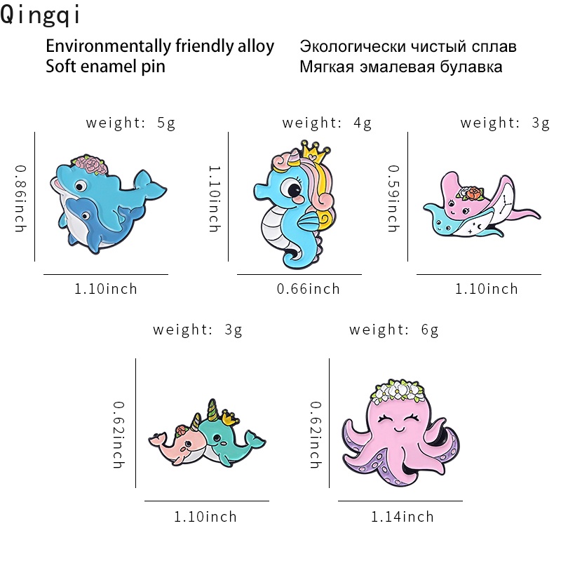 Ghim cài áo Miss Zoe hình động vật hoạt hình dễ thương