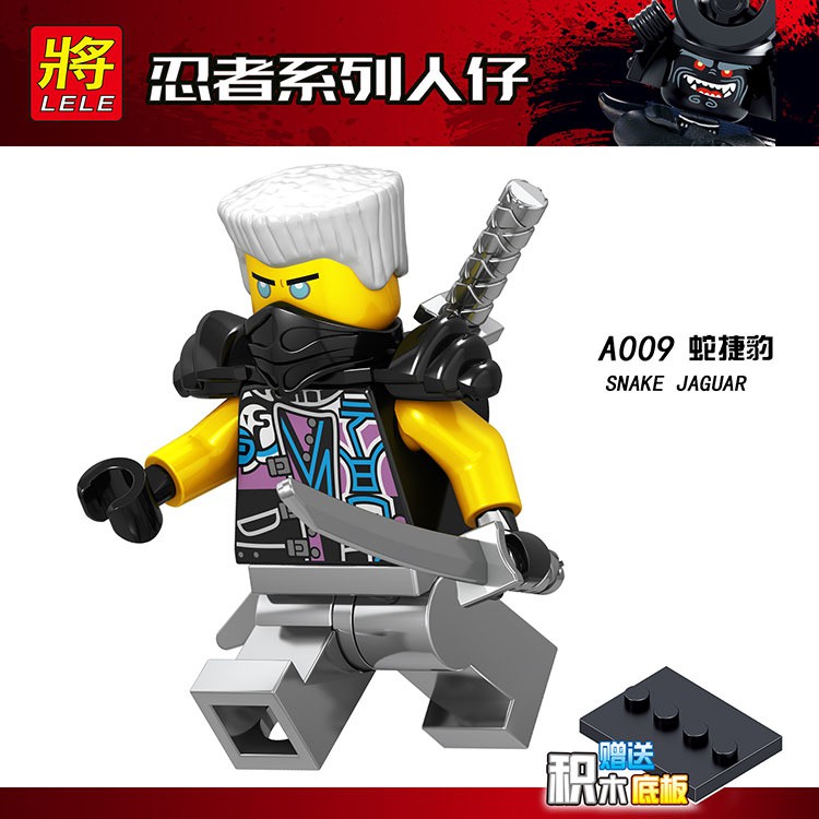 Lego A009-016 Dòng Ninja Minifigure Rắn Báo đốm Jiamandu Túi đồ chơi lắp ráp Khối xây dựng Đồ chơi giáo dục