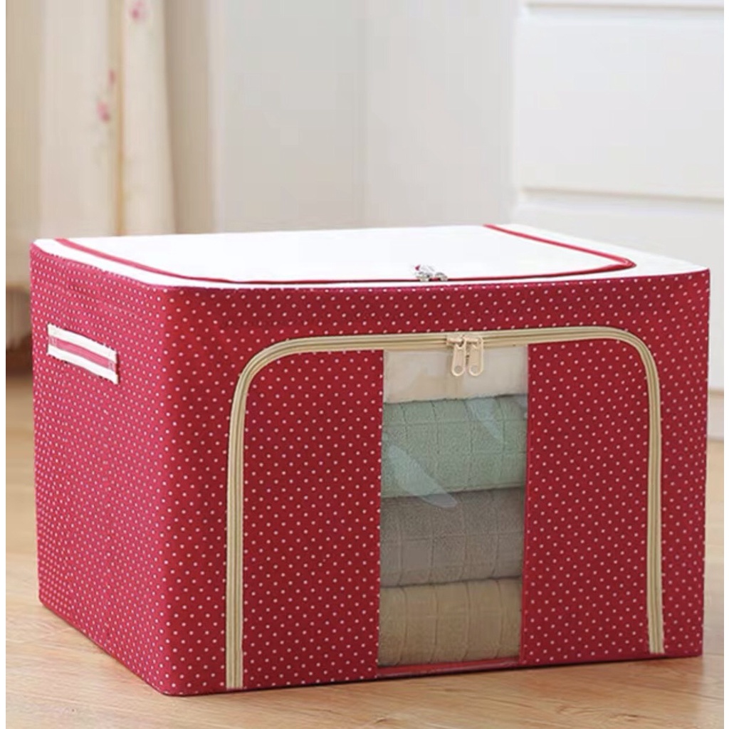 ❌Loại 1❌Hộp Đựng Quần Áo Chăn Màn Khung Thép Cao Cấp Loại To Tiện Lợi 66 Lit  88306 Shop Kho Tổng Vp88