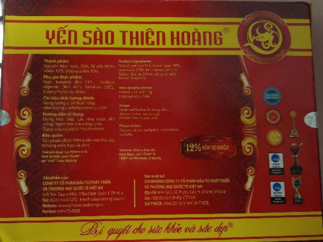 Yến sào cao cấp thiên hoàng