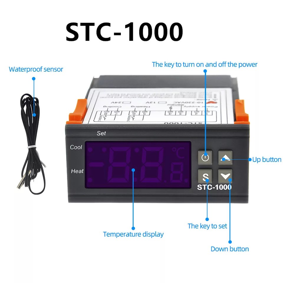 Bộ Điều Khiển Nhiệt Độ Đóng Ngắt Relay 220VAC STC-1000