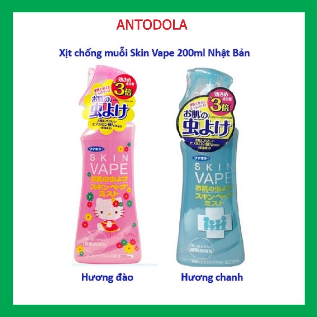 Xịt Chống Muỗi &amp; Côn Trùng Skin Vape 200ml Cho Bé [Date năm 2024] - Hàng Nội Địa Nhật Bản