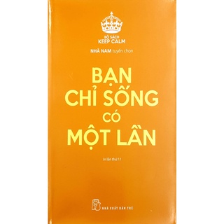 Sách - bạn chỉ sống có một lần - bộ sách keep calm