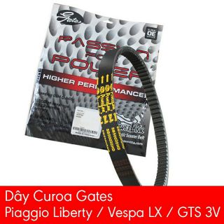 Dây Curoa Gates Vespa 3v, Liberty 3v.ie, Primavera, Sprint, Piaggio Fly,Amity, Saphire dây đai Cu roa ly hợp côn gate