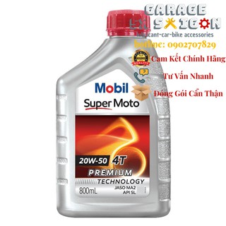 Nhớt Xe Số Mobil Super Moto 20W50 (0.8L)- Nhập Khẩu Singapore