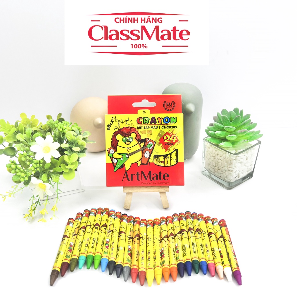 Bút Sáp Màu CLASSMATE 12-24 Chiếc, Bám Giấy Tốt Cho Bé Tập Tô CR201/202/203