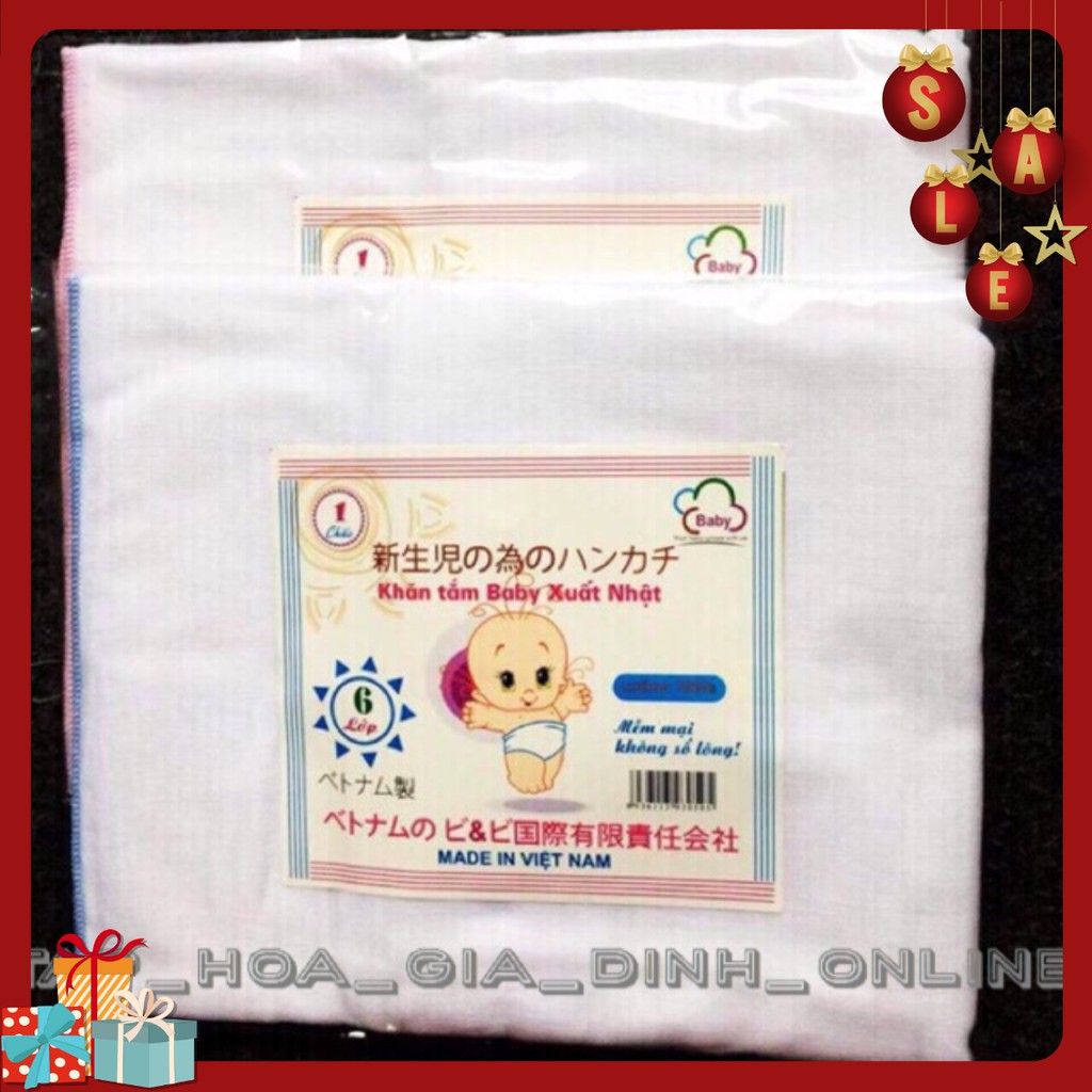 Khăn tắm xô xuất Nhật 6 lớp hàng cao cấp 2 chiều cotton