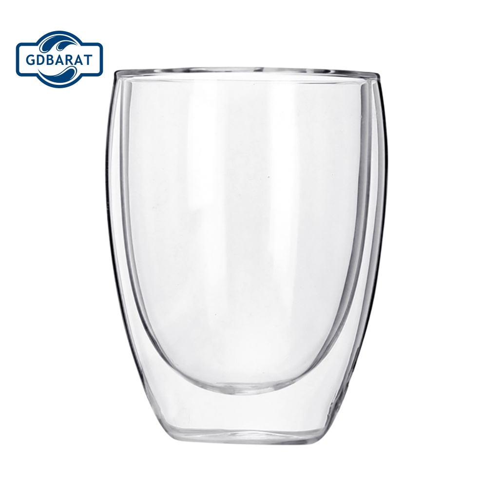 [NYCA Stock] Cốc Uống Sữa Hai Lớp Bằng Thủy Tinh Bề Mặt Mịn