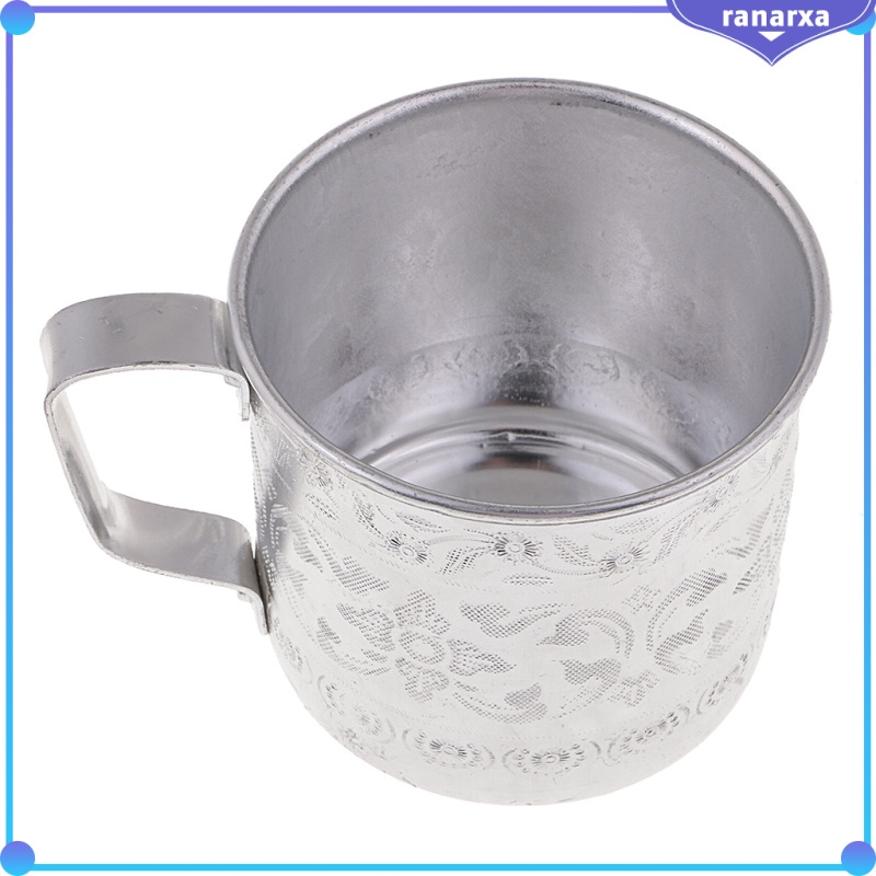 Cốc Uống Trà / Cà Phê / Trà Bằng Tay Màu Bạc 8cm X 8cm