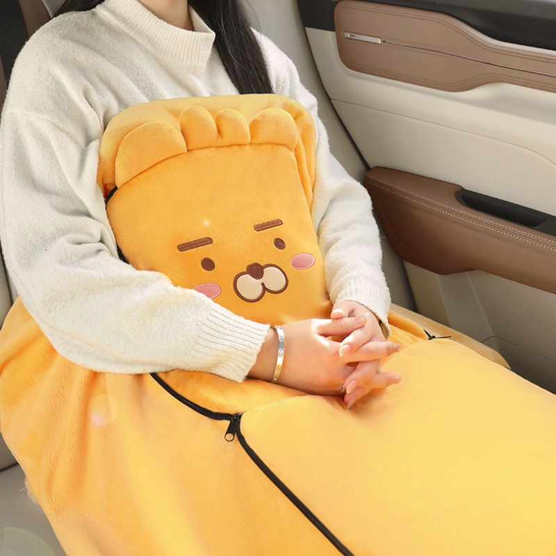 Bộ Chăn Gối Đa Năng Gấp Gọn Hình Kakao Friends Dễ Thương