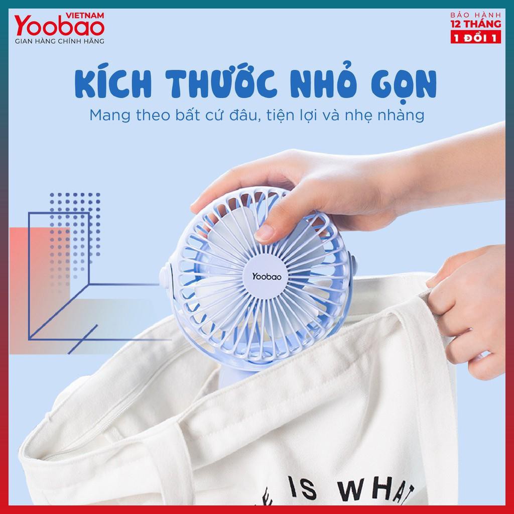 Quạt Mini, Quạt YooBao Tích Điện 6400mAh Động Cơ Bền Và Chạy Cực Êm. Dùng 32 Tiếng- Bảo Hành 12 Tháng | BigBuy360 - bigbuy360.vn