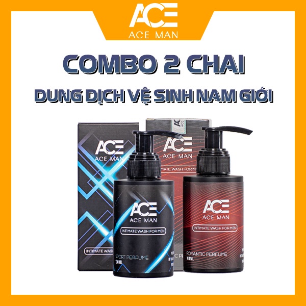 COMBO 2 chai dung dịch vệ sinh nam giới ACEMAN hương nước hoa 100ml/chai