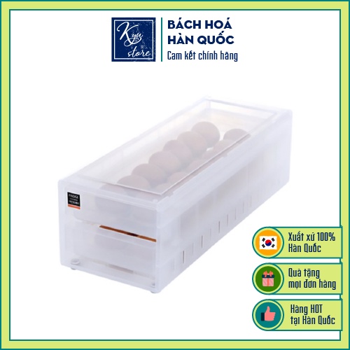 [Hàng nội địa Hàn Quốc] Hộp bảo quản trứng lăn tủ lạnh | Khay bảo quản trứng tủ lạnh