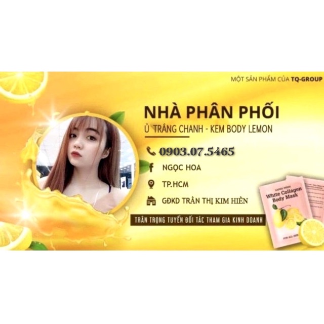 Ủ TRẮNG CHANH LEMON FRUIT HỘP 3 GÓI