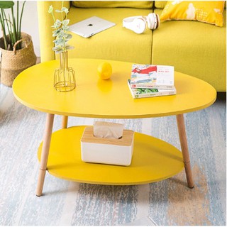 Bàn Trà Bắc Âu Hình Trứng 2 Tầng Mặt Bàn GP56