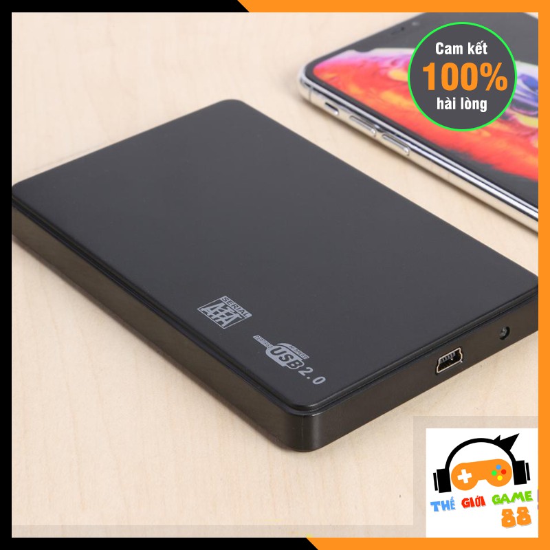 Box ổ cứng USB 2.0 dùng cho ổ HDD SSD 2.5 inch làm ổ di động