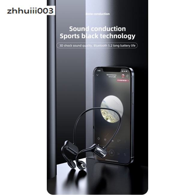 ZHIHUI Bluetooth-compatible  Earphones Bone Conduction Headphones Bl09 Ear-mounted Music Wireless Sports Stereo Earplugs
