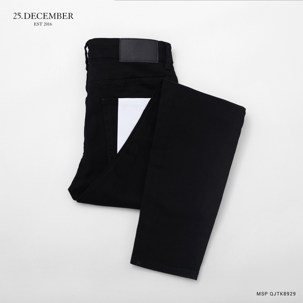 Quần Jean nam đen trơn, chất liệu vải Jean cao cấp  - Thương hiệu 25.December mã QJTK8929 | BigBuy360 - bigbuy360.vn