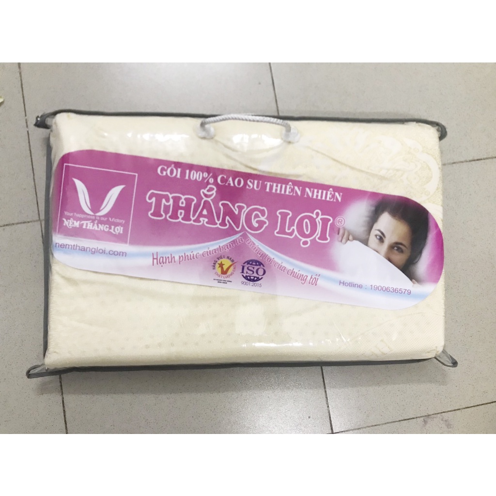 Gối cao su Lượn Sóng Thắng lợi thiên nhiên 100% chính hãng êm mềm chống đau vai gáy