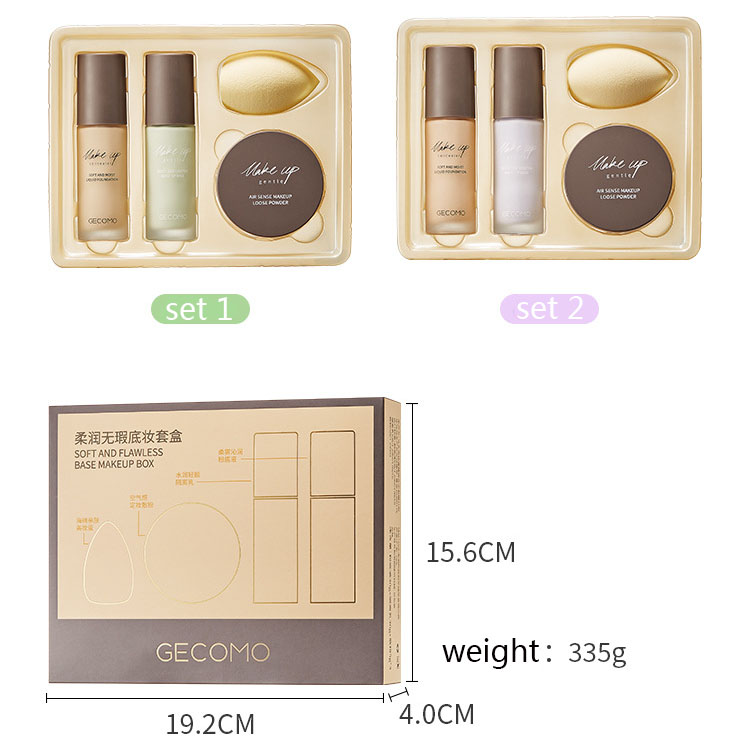 (hàng Mới Về) Set 4 Kem Nền Dạng Lỏng Mềm Mịn Dưỡng Ẩm Che Khuyết Điểm Làm Sáng Tông Màu Da | BigBuy360 - bigbuy360.vn