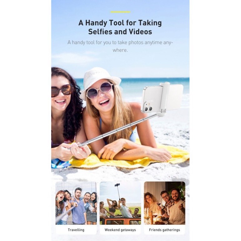 Gậy tự sướng Baseus Ultra Mini Bluetooth Folding Selfie Stick | BigBuy360 - bigbuy360.vn